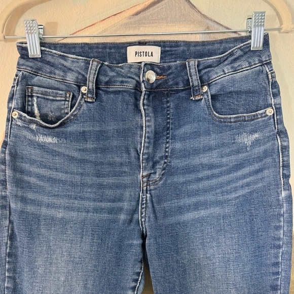 PISTOLA High Rise Distressed Jeans Size 29 - Picture 3 of 9